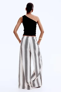 Wide-Leg Pull-On Pants