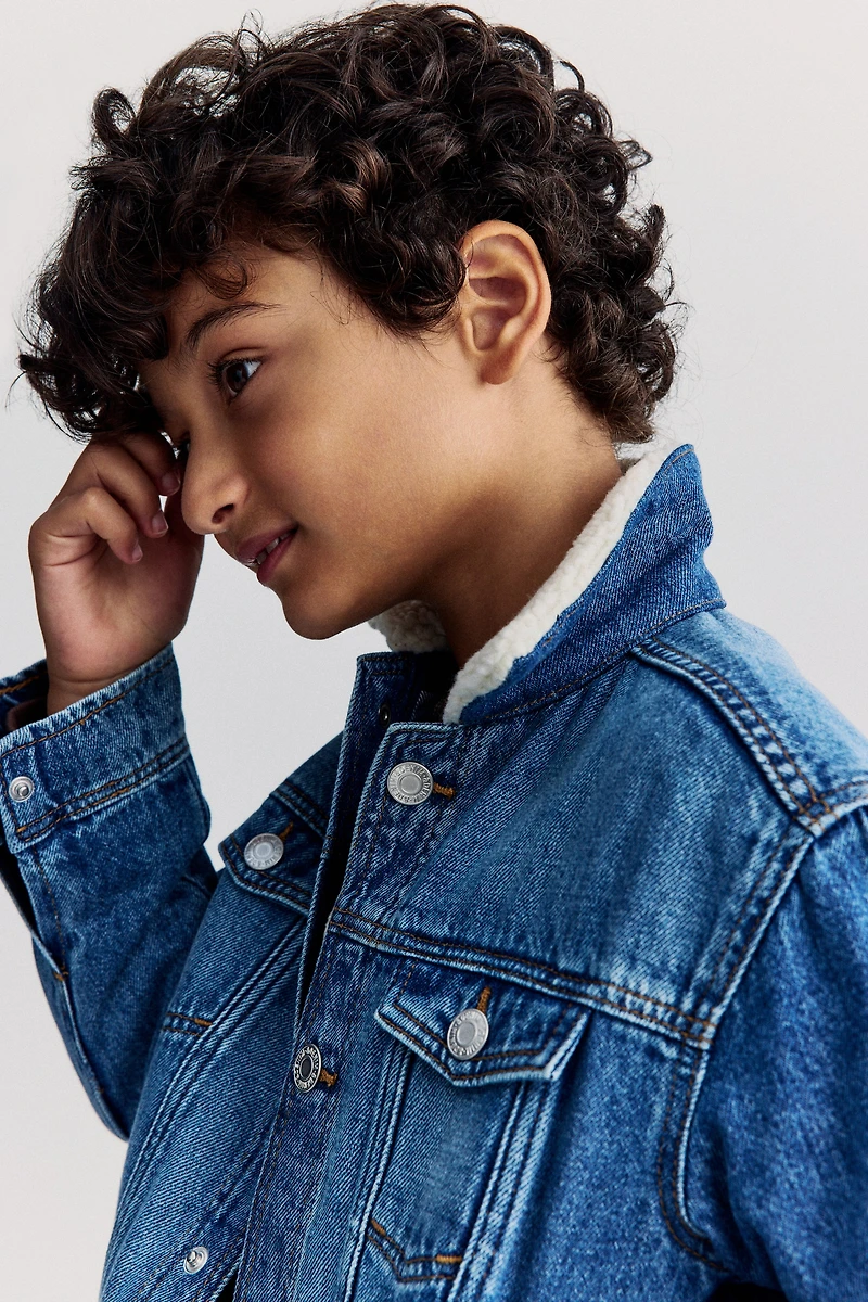 Flannel-Lined Denim Jacket