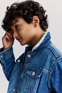 Flannel-Lined Denim Jacket