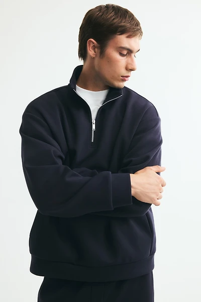 Relaxed-Fit Half-Zip Sweatshirt