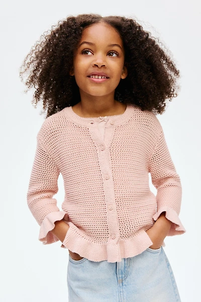 Crochet-Look Cardigan