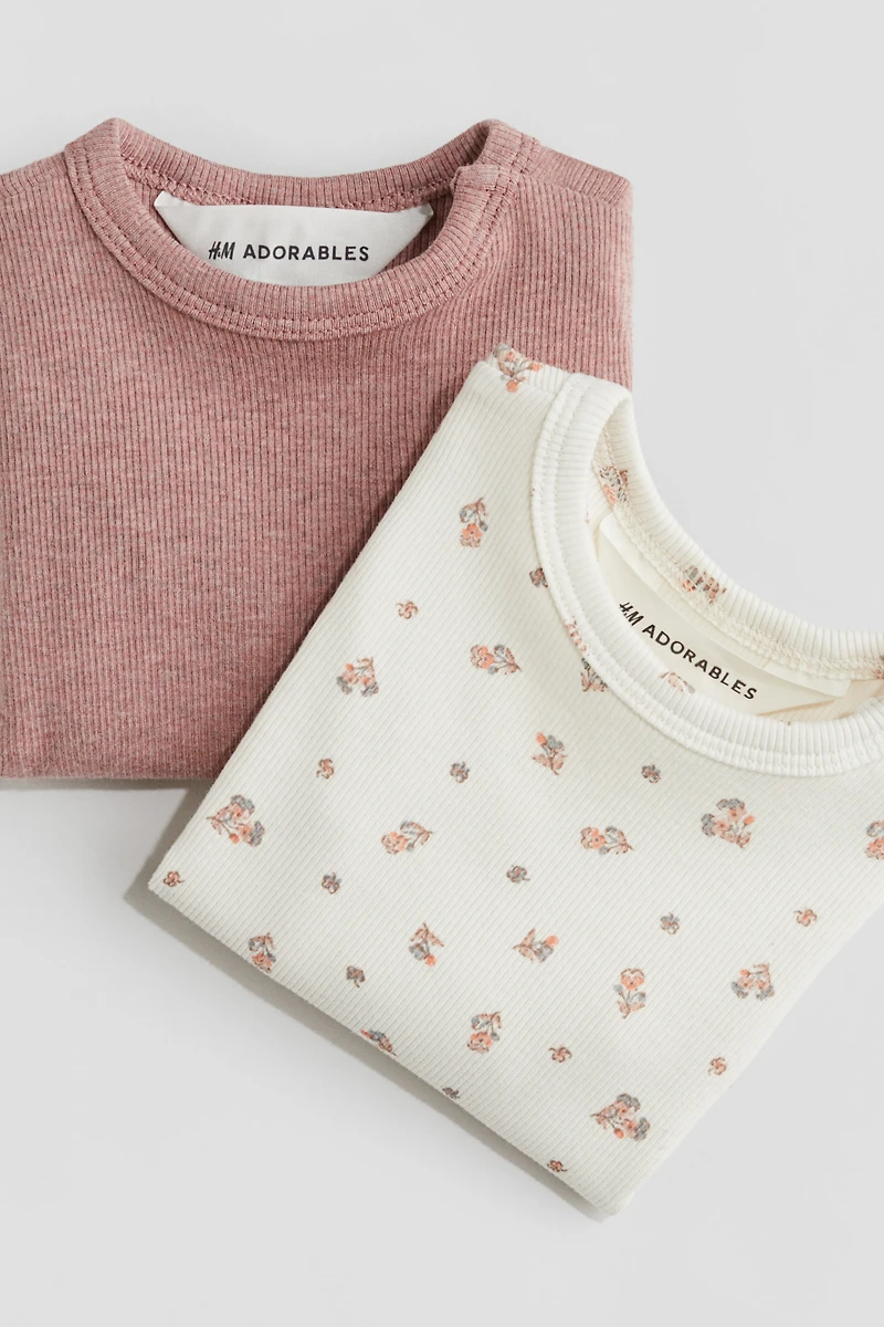2-pack Ribbed Cotton Tops