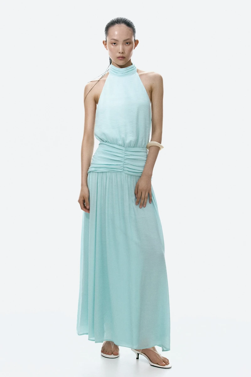 Draped Halterneck Dress