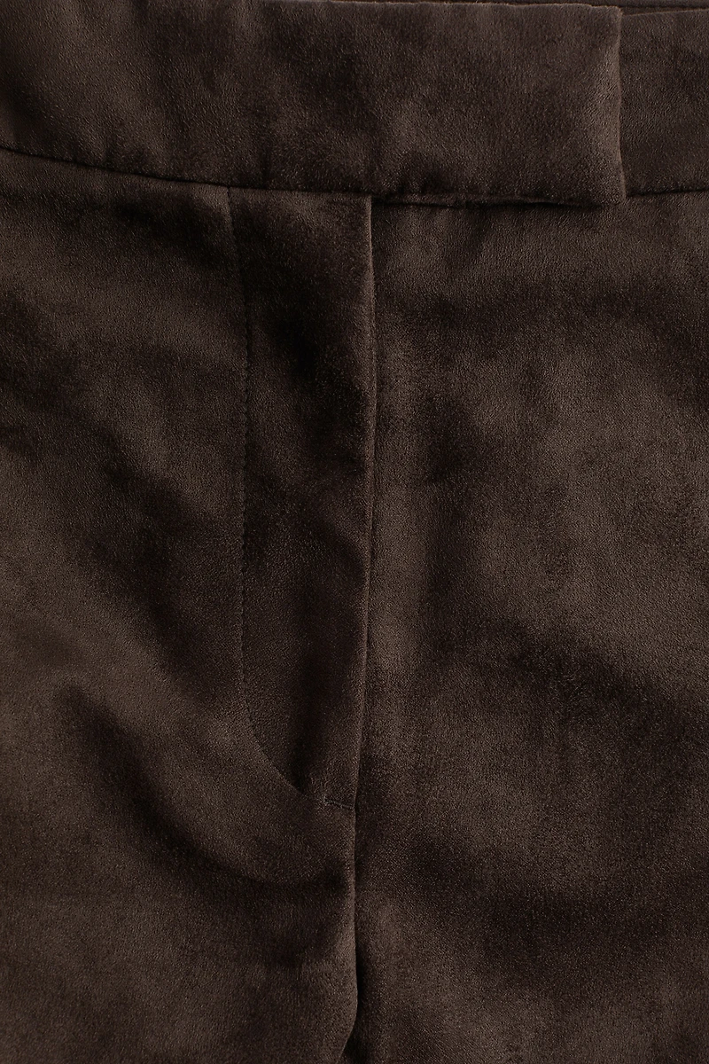 Straight-Leg Coated Pants