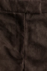 Straight-Leg Coated Pants