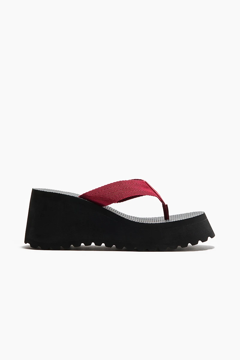 Wedge-Heeled Flip-Flops