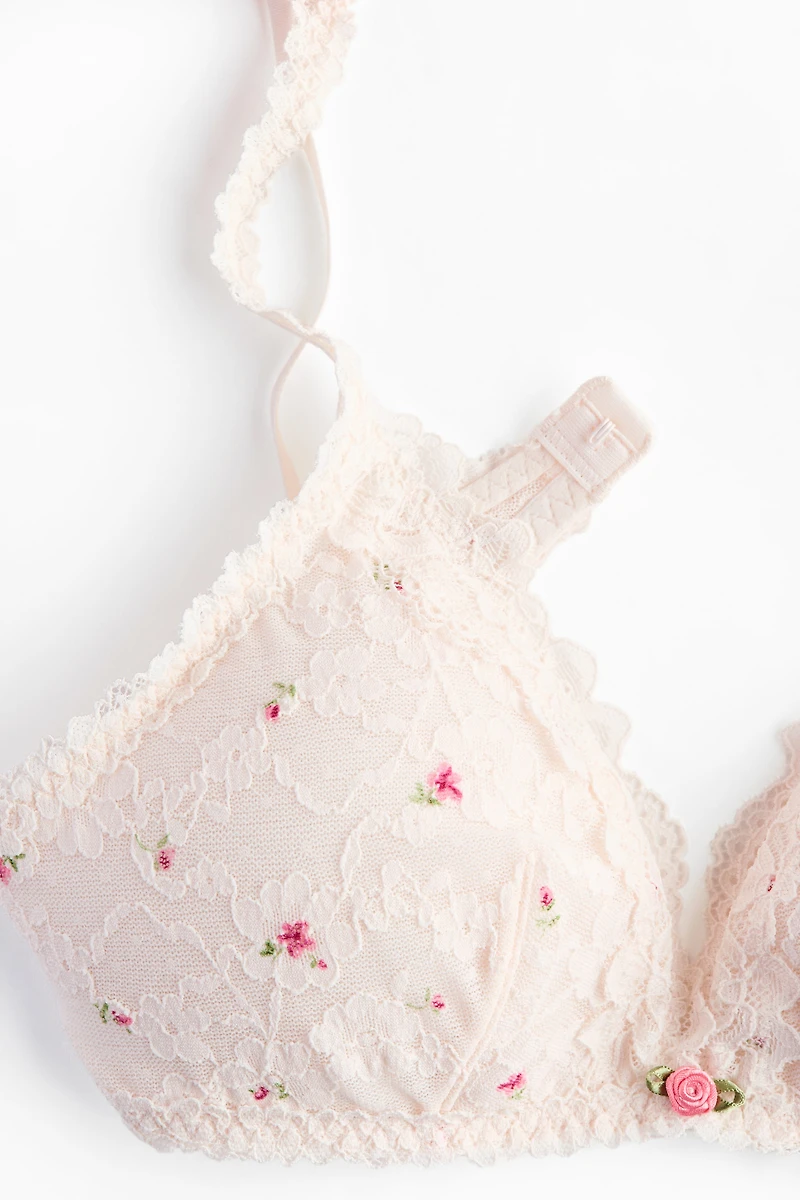 Padded Soft-Cup Lace Bra