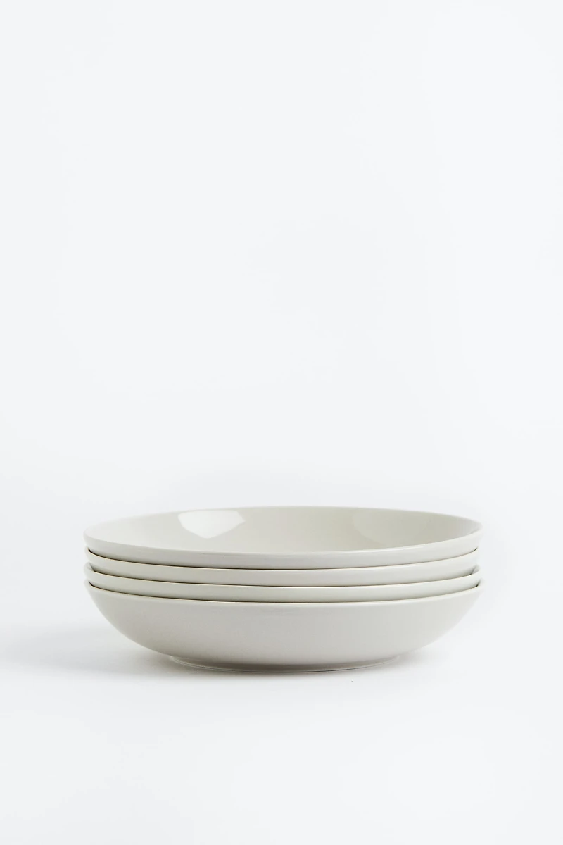 4-pack Deep Porcelain Plates