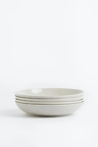 4-pack Deep Porcelain Plates