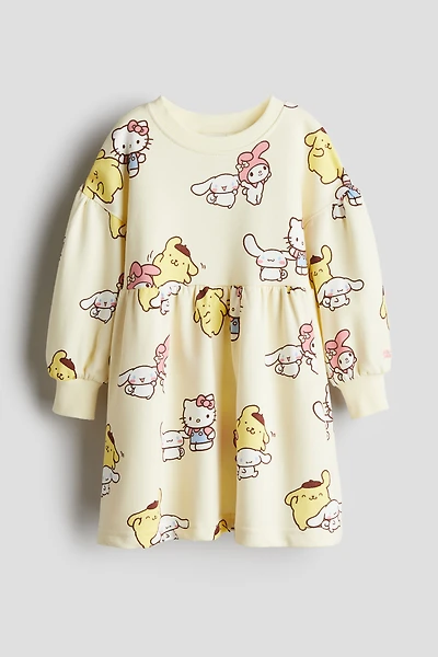 Patterned Sweatshirt Dress