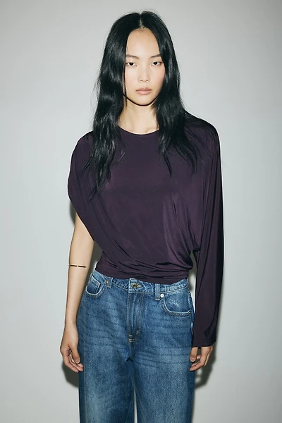 Haut asymétrique en jersey