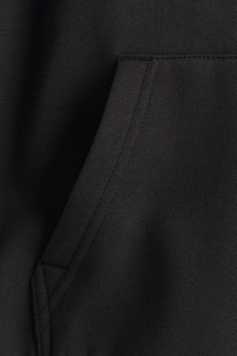 Print-Motif Brushed-Inside Hoodie