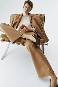 Bootcut Coated Pants