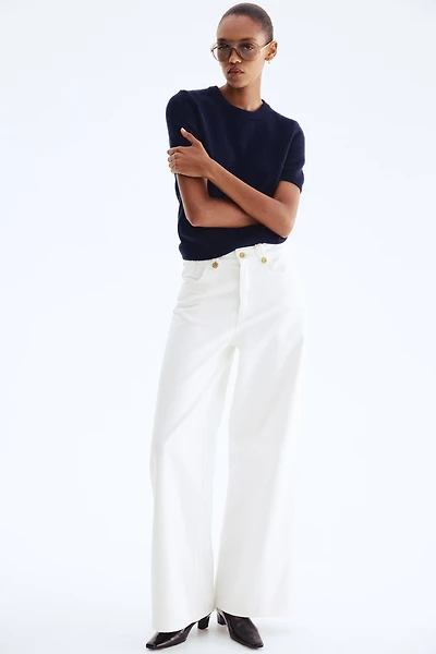 Jean ample taille haute