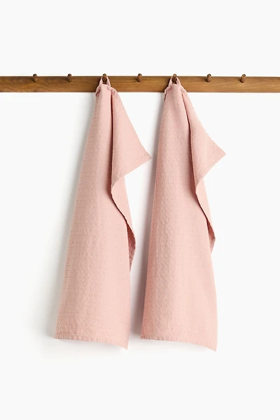 Lot de 2 linges à vaisselle en tissu jacquard