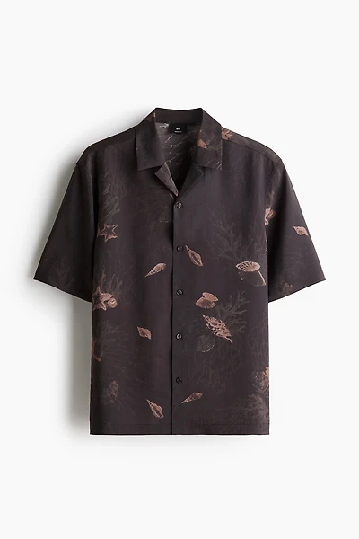 Chemise classique en lyocell mélangé