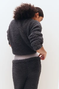 Pantalon de jogging en matière duveteuse