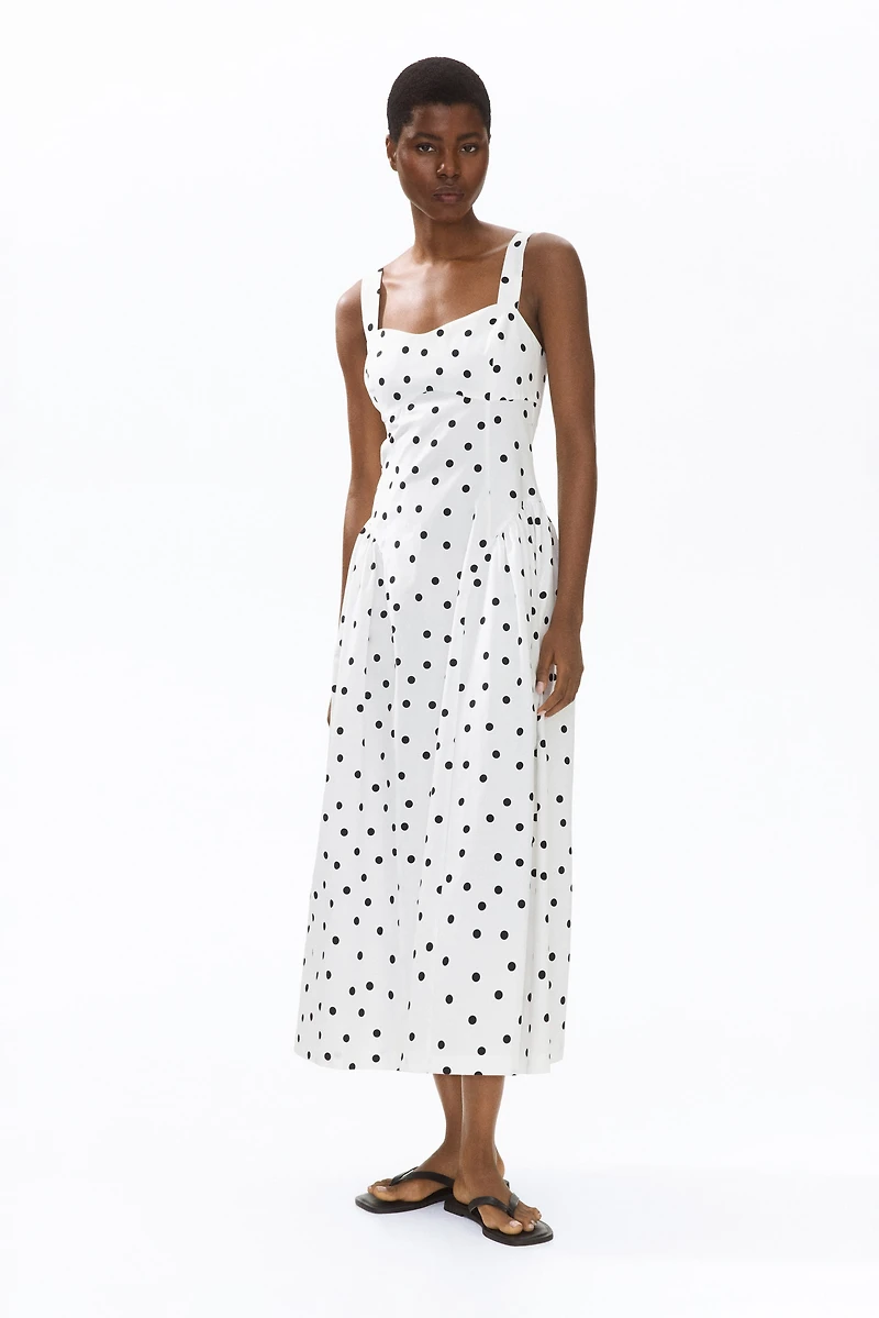 Midi Dress with Flared Skirt