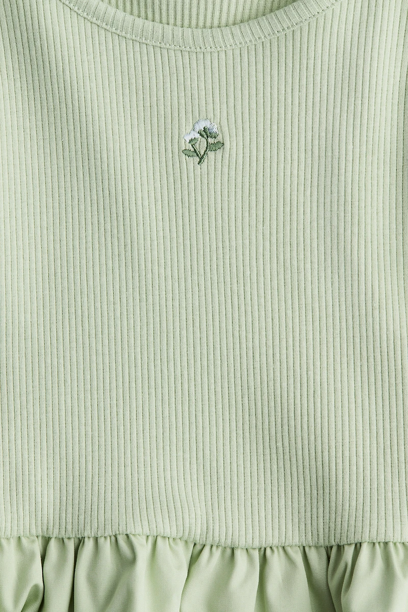 Sleeveless Bubble-Hem Top