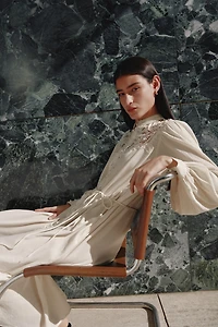 Robe en coton avec dentelle