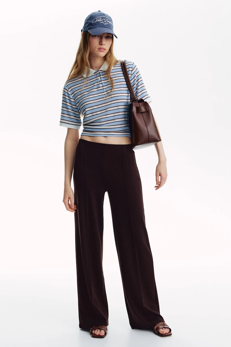 Fine-Knit Polo Shirt