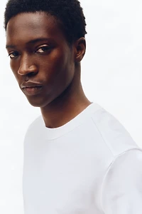 Ribbed Cotton T-Shirt
