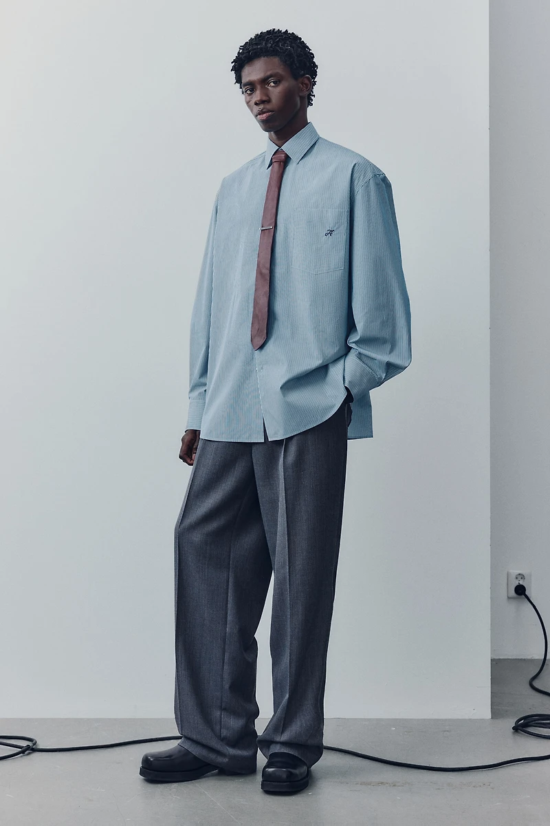 Chemise à rayures en coton