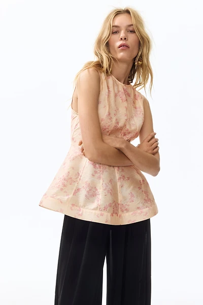 Sleeveless Peplum Top