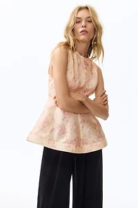 Sleeveless Peplum Top