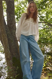 Jean tonneau taille haute