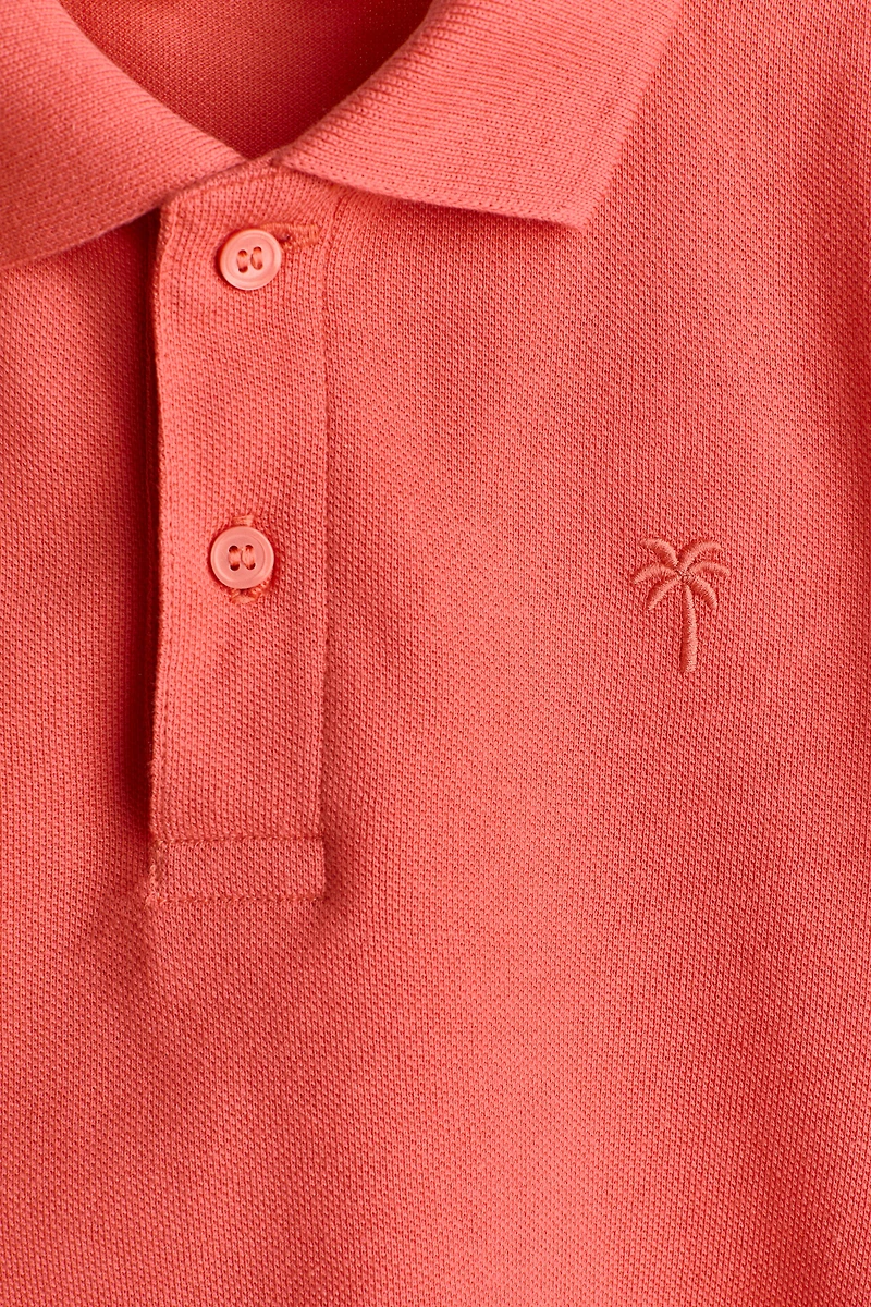 Embroidered-Motif Piqué Polo Shirt