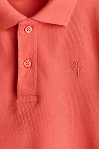 Embroidered-Motif Piqué Polo Shirt