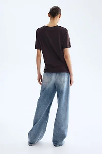 T-shirt en soie mélangée