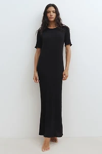 Rib-Knit T-Shirt Dress