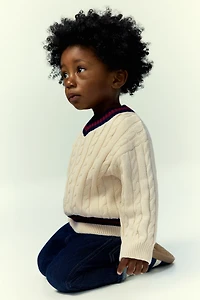 Cable-Knit Cotton Sweater