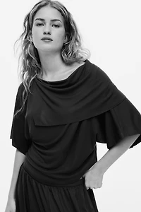 Haut en jersey avec détail de style cape