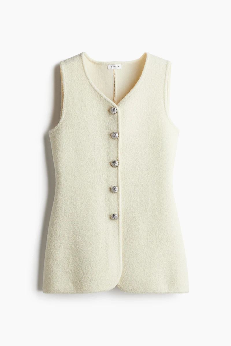 Wool-Blend Knit Vest