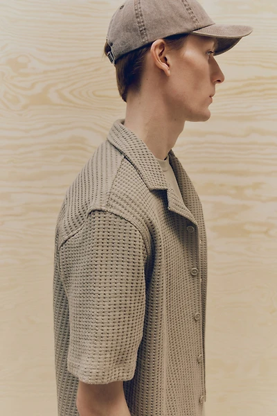 Loose-Fit Waffled Resort Shirt