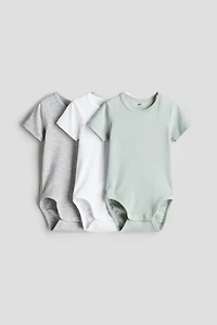 3-pack Ribbed Cotton Bodysuits