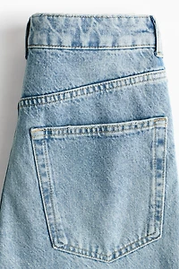 High-Waist Barrel-Leg Ankle Jeans