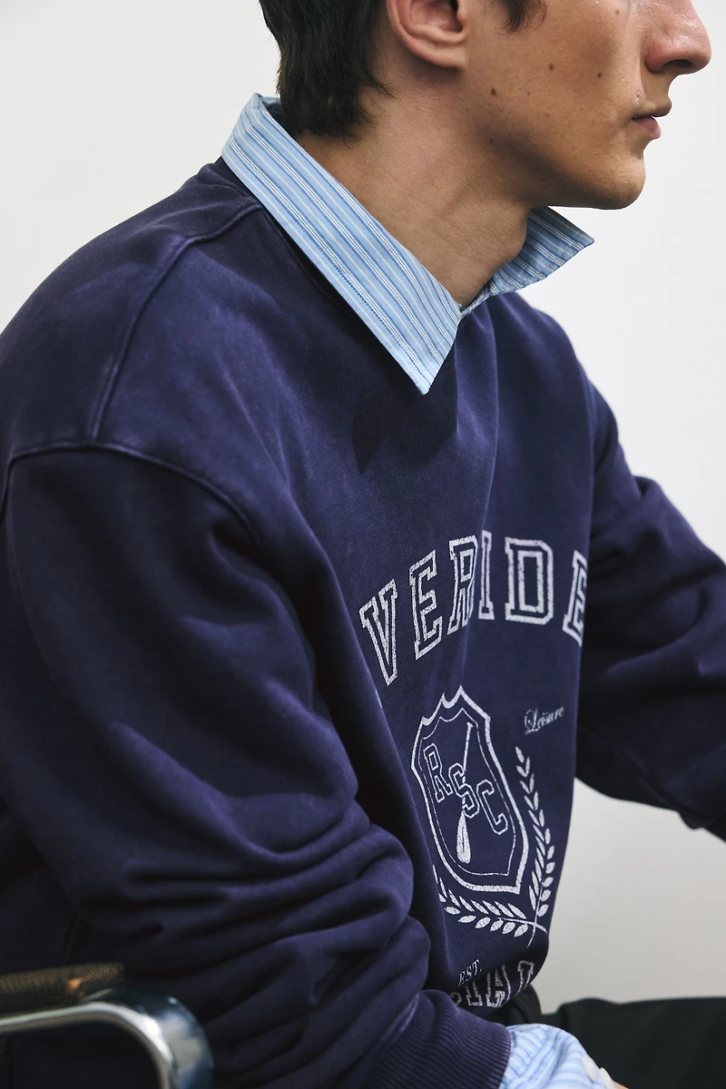 Loose-Fit Printed Sweatshirt