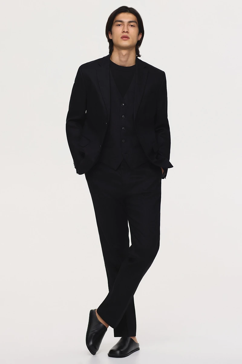 Slim-Fit Linen Suit Vest