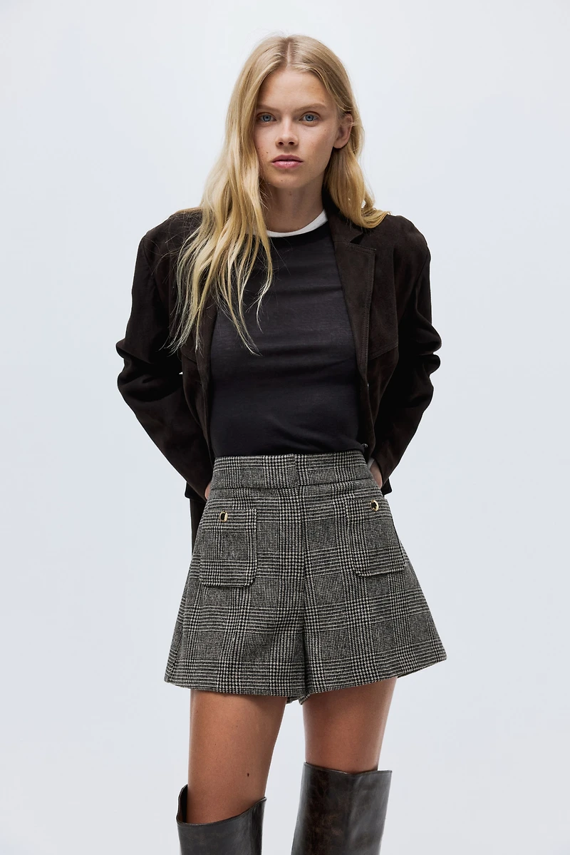 Short de tailleur à taille haute