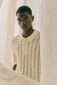 Polo classique en tricot pointelle