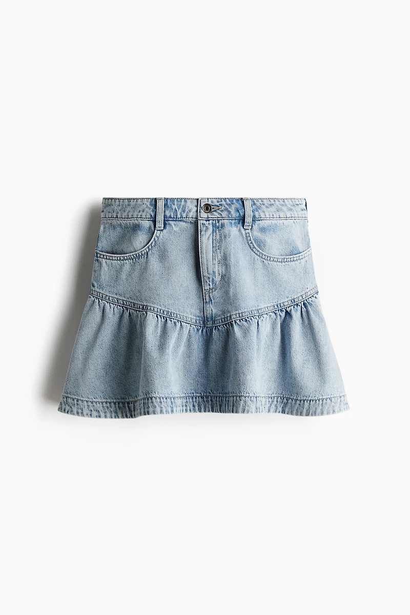 Jupe en denim avec basque