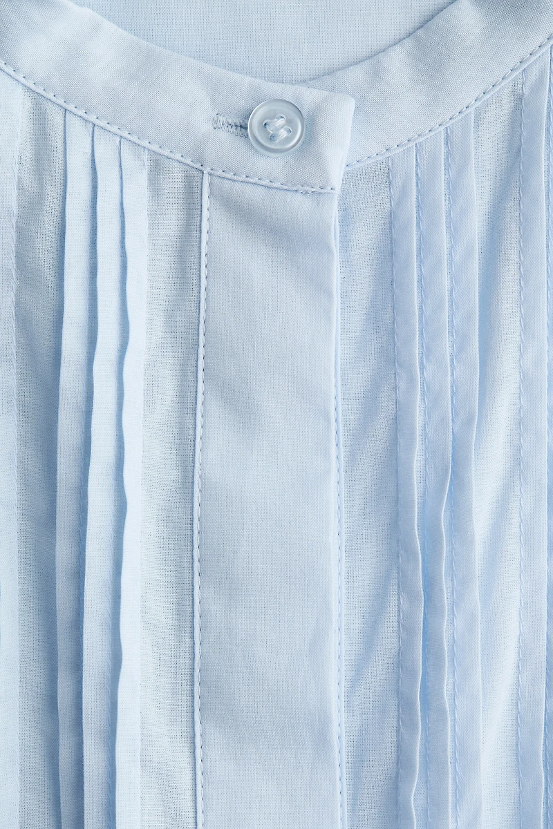 Pintucked Cotton Blouse