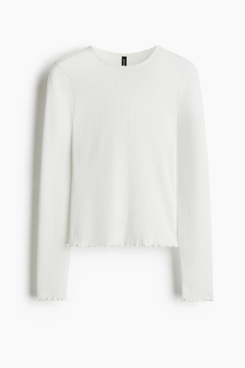 Pointelle Jersey Top