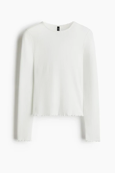 Pointelle Jersey Top