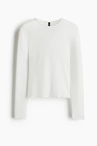 Pointelle Jersey Top