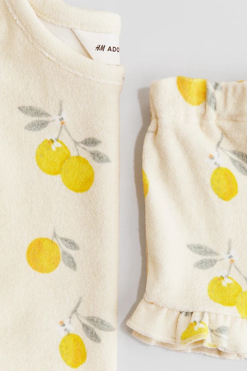 2-Piece Ruffled Terry Set